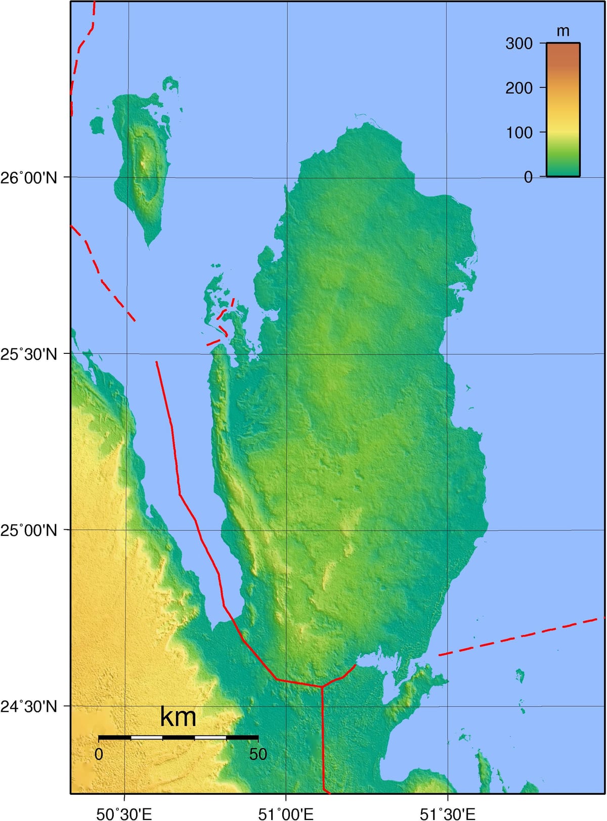 Mapa kataru geografie