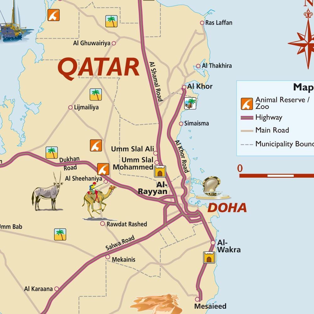 Mapa kataru turistické