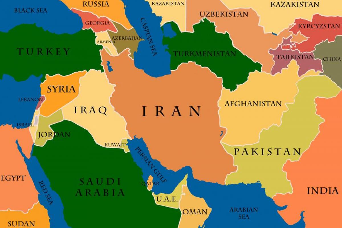 mapa dauhá, katar, střední východ