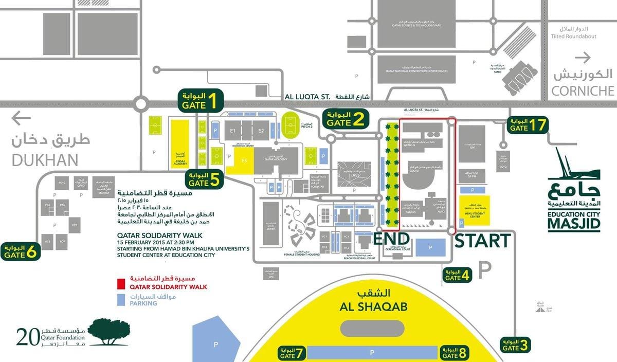 Mapa qatar foundation