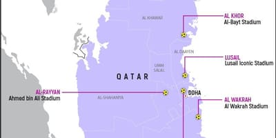 Mapa kataru world cup stadiony 